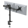 Soporte de monitor negro Ergomount M2 para dos pantallas con fijación a mesa de hjh OFFICE
