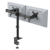 Soporte de monitor negro Ergomount M2 para dos pantallas con fijación a mesa de hjh OFFICE