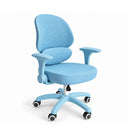 Silla giratoria para niños Ergomy Kid en azul con malla, reposabrazos y cinco ruedas de hjh OFFICE