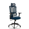 Silla Home Office ERGOMY con malla azul y estructura negra de MyBuero
