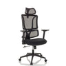 Silla Home Office ERGOMY negra con malla y reposacabezas de MyBuero