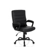 Sillón de oficina Home Office ERGOSMOOTH BIG negro con tapizado acolchado y reposabrazos de hjh OFFICE