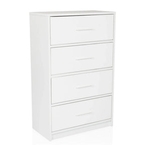 Cómoda blanca ESTORIA con cuatro cajones y tiradores sencillos de hjh LIVING