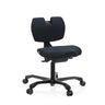 Silla de oficina EvoShift con tapizado de tela negra y cinco ruedas de hjh OFFICE