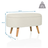 Plano dimensional del banco STORIANO, 82 × 43 cm, carga máxima 100 kg, de hjh LIVING