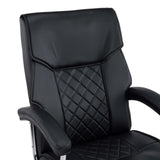 Respaldo con costuras de diamante de la silla Home Office Relax Prestio en negro de MyBuero