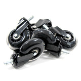 Ruedas para sillas 5x ROLO SKATE ST 11mm/75mm negras transparentes para suelos duros de hjh OFFICE
