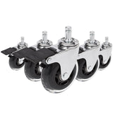 5x ROLO SKATE CT 11mm/75mm con frendo de estacionamiento | Suelos duros - Ruedas para sillas 