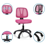 Silla giratoria para niños KID YU 200 rosa con respaldo de malla, asiento regulable en altura y ruedas de hjh OFFICE