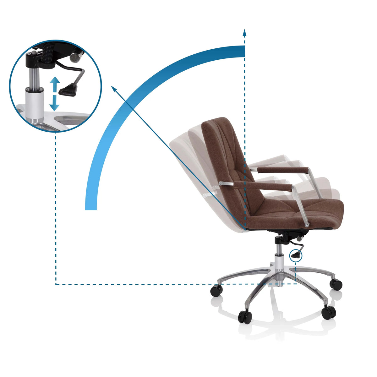 Respaldo ajustable y resorte de gas de la Silla Home Office SARANTO II de hjh OFFICE