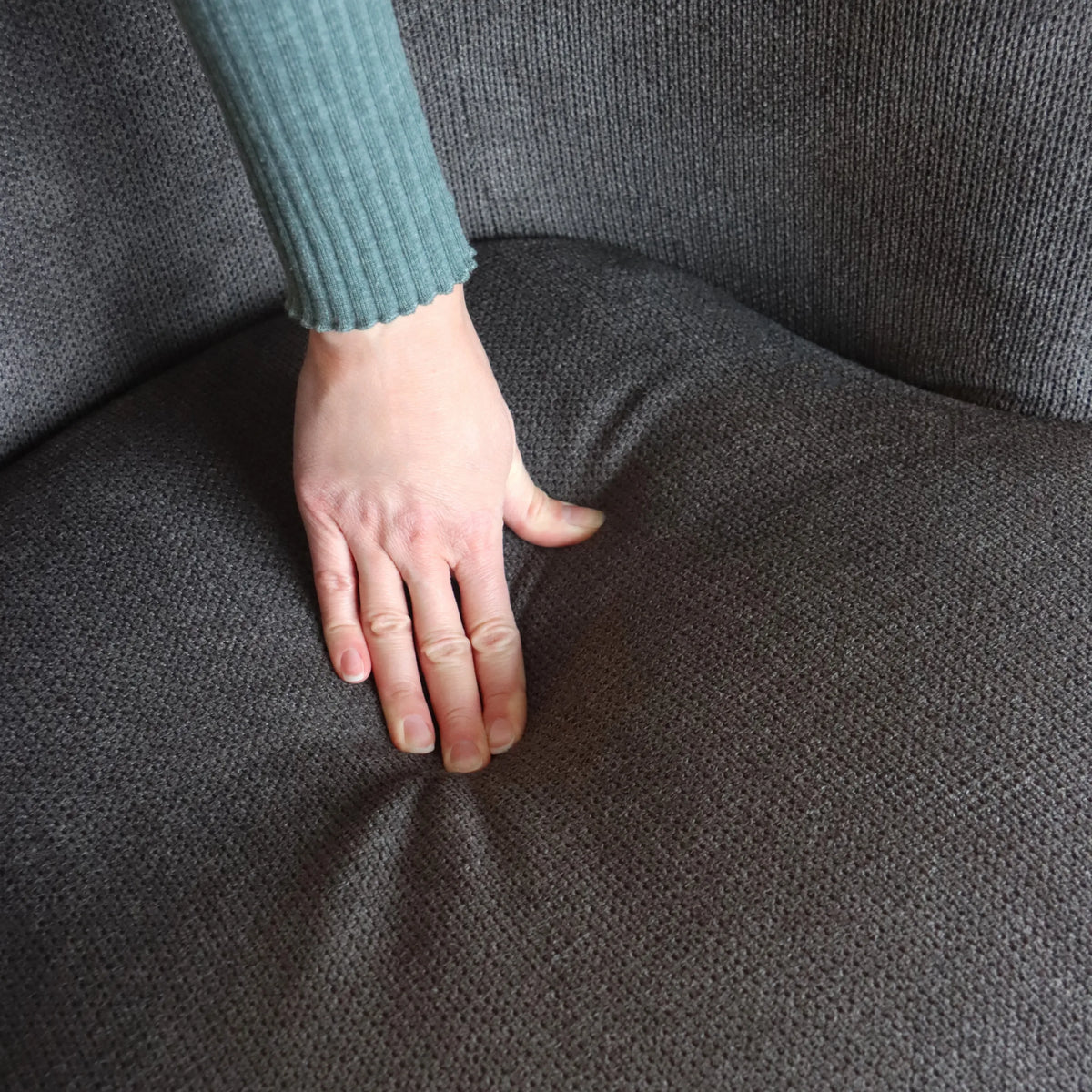 Tapa de tela gris del asiento del sillón de diseño BRAMWICH de hjh LIVING
