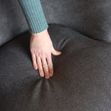 Tapa de tela gris del asiento del sillón de diseño BRAMWICH de hjh LIVING