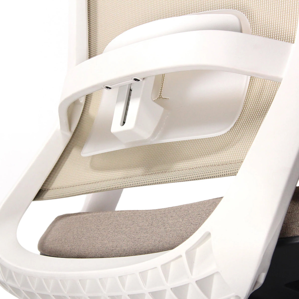 Soporte lumbar regulable en altura de la silla de oficina profesional PURE WHITE en beige de hjh OFFICE