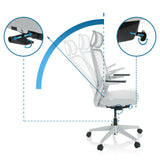 Respaldo ajustable y mecanismo de la silla de oficina profesional ARCEO W en gris de hjh OFFICE