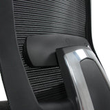 Reposabrazos con elemento de cromo y respaldo de malla de la Silla alta gama NOVA PRO ALU de hjh OFFICE