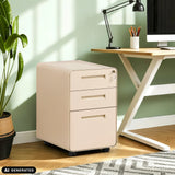 Archivador rodante COLOR PLUS I beige de metal con tres cajones y ruedas de hjh OFFICE (imagen generada por IA)