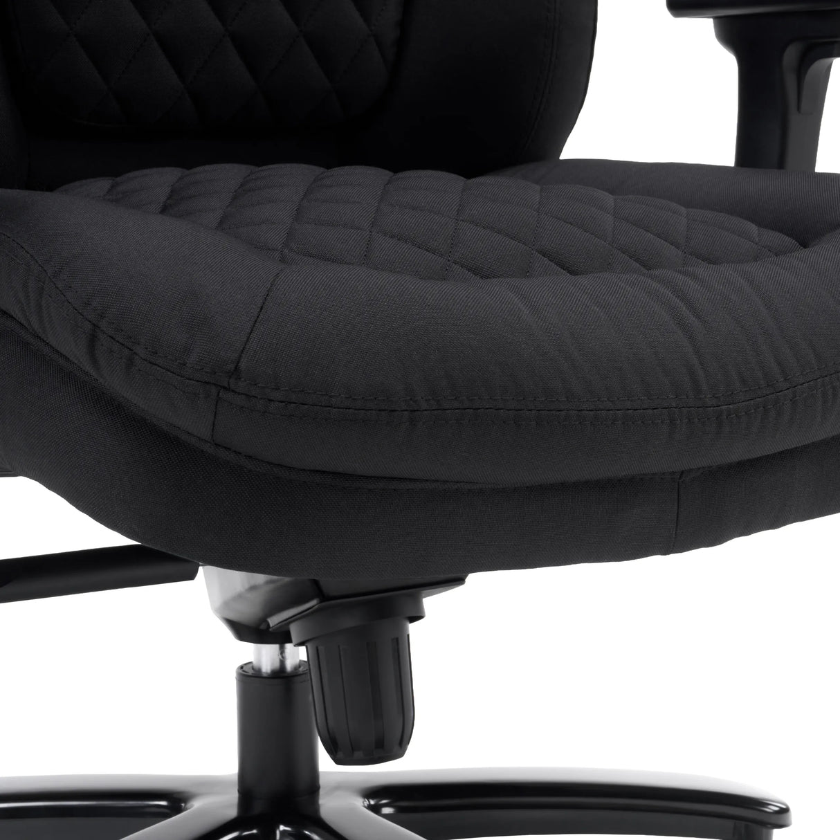 Asiento de tela acolchada negra de la silla giratoria XXL Pullmann Gen2 de hjh OFFICE