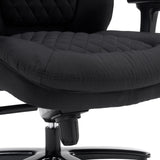 Asiento de tela acolchada negra de la silla giratoria XXL Pullmann Gen2 de hjh OFFICE