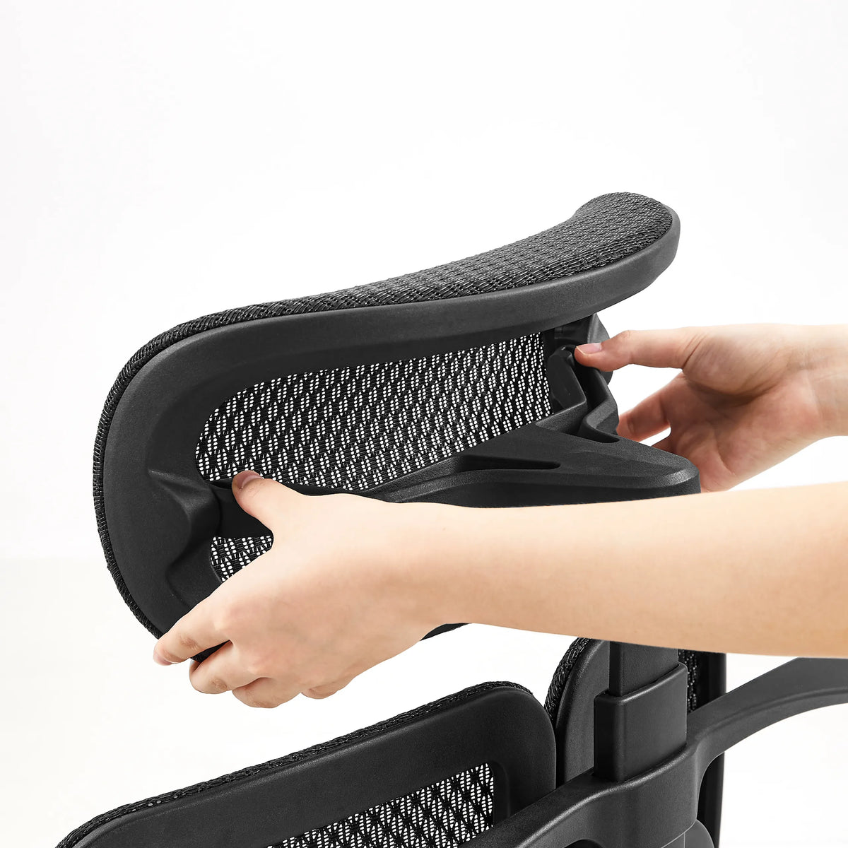 Reposacabezas ajustable de malla de nailon negra de la silla de oficina profesional Ergo U2 Pro3 de hjh OFFICE