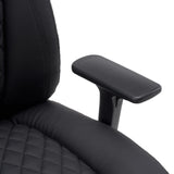 Reposabrazos de cuero sintético negro de la silla giratoria XXL Pullmann Gen2 de hjh OFFICE