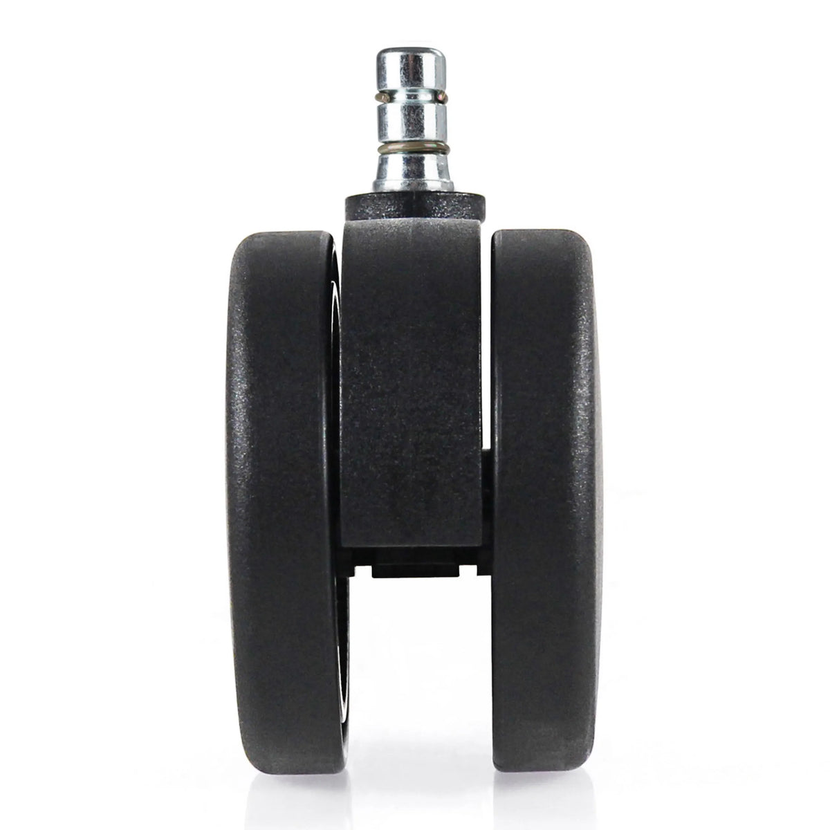 Ruedas para sillas 5x ROLO No-Noise 11mm/75mm negras para moquetas con pin metálico de hjh OFFICE