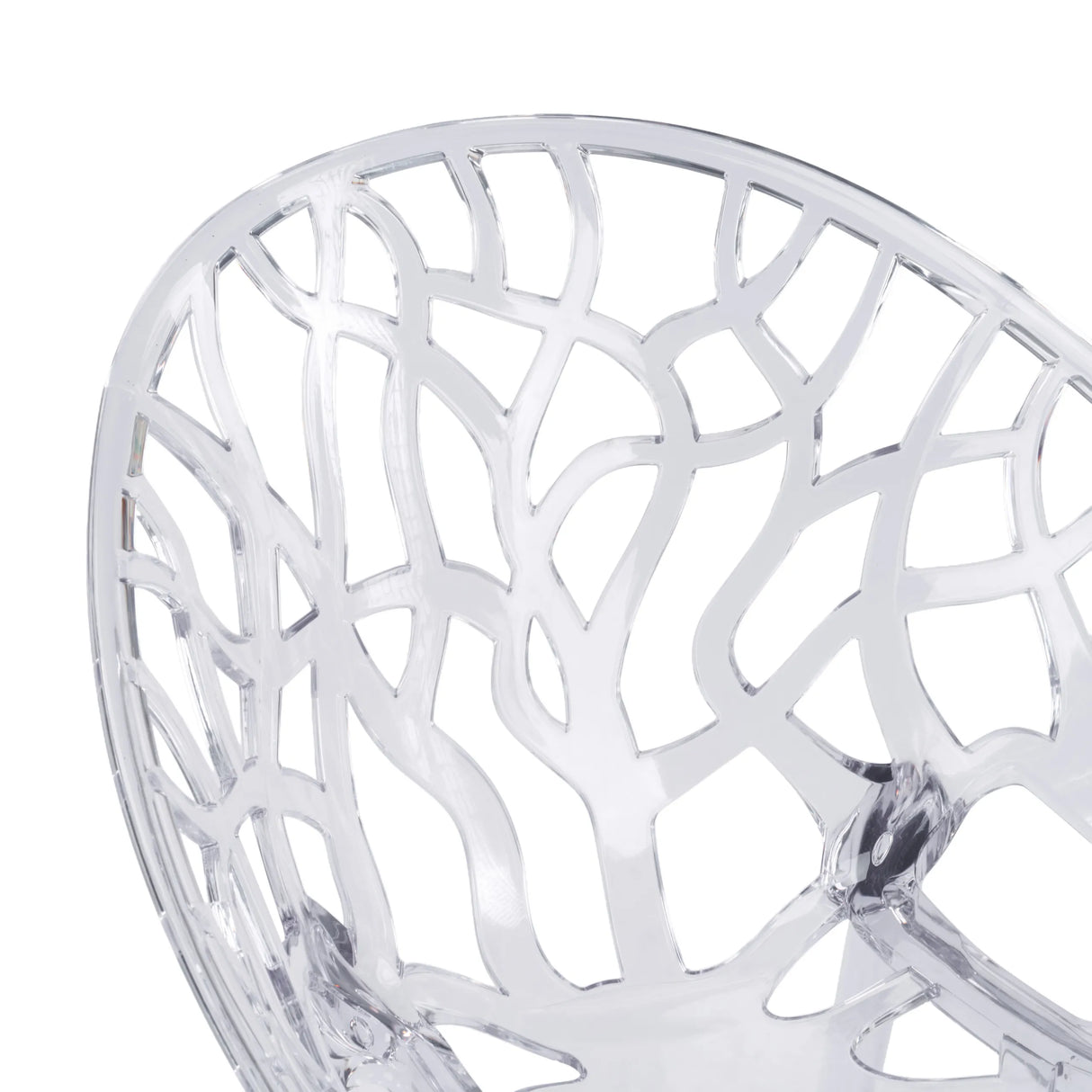Diseño de respaldo transparente y tipo malla de la silla de cuatro patas Artifo T de hjh LIVING