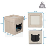 Dibujo acotado de la Casa para gatos PAWY ES de 40 × 40 cm y carga máxima de 15 kg de hjh LIVING
