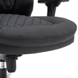 Asiento acolchado de cuero sintético negro de la silla giratoria XXL Pullmann Gen2 de hjh OFFICE