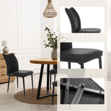 Silla de comedor VISETO en negro con asiento y respaldo acolchados de hjh LIVING