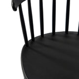 Respaldo negro con barrotes verticales de la Silla de comedor ARTIFO RIB de hjh LIVING