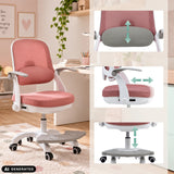 Respaldo, reposabrazos y altura del asiento ajustables de la silla giratoria para niños Kiddy Smart Step de hjh OFFICE (imagen generada por IA)