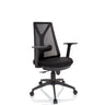 Silla Home Office FALUN BASIC en negro con respaldo de malla y reposabrazos de hjh OFFICE
