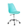 Silla Home Office FANCY PRO en turquesa con base cromada y ruedas de hjh OFFICE