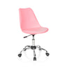 Silla Home Office FANCY PRO en rosa con base cromada y ruedas de hjh OFFICE