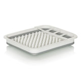 Contenedor plegable CLEAN SIL en color gris y blanco con rejilla de drenaje integrada de hjh OFFICE