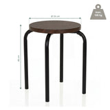 Vista dimensional del taburete ALRANDA con 33 cm de diámetro y 46 cm de altura de hjh LIVING