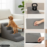 Escalera para mascotas PAWY STEP 5 gris con asa de transporte, cremallera y prueba de carga de hjh LIVING (imagen generada por IA)