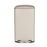 Papelera beige CLEAN BEVA con capacidad de 30 litros y pedal de hjh OFFICE