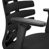 Reposabrazos ajustable de la silla de oficina profesional ERGO LINE ECO en negro con tapizado de tela de hjh OFFICE
