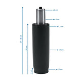 Dibujo dimensional del muelle de gas GF-XXL con una altura de 27 a 36 cm de hjh OFFICE