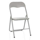 Silla plegable TUDELA BASIC gris con asiento y respaldo acolchados de hjh OFFICE – vista de 360° (vista frontal 15°)