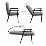 Respaldo ajustable de la silla gris Lifea Flex de hjh LIVING