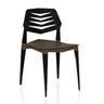 Silla de exterior Flecharo en marrón y negro con un respaldo llamativo de hjh LIVING