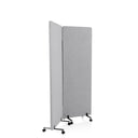 Separador de dos piezas FLEXMIUT en gris claro con base con ruedas de hjh OFFICE