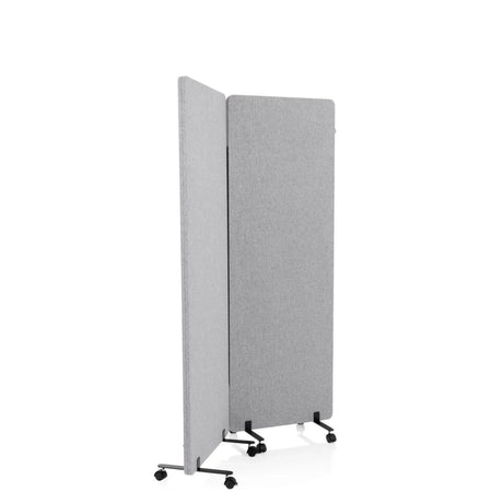 Separador de dos piezas FLEXMIUT en gris claro con base con ruedas de hjh OFFICE
