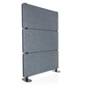Separador FLEXMIUT EXTEND de fieltro gris con tres elementos y pies negros de hjh OFFICE