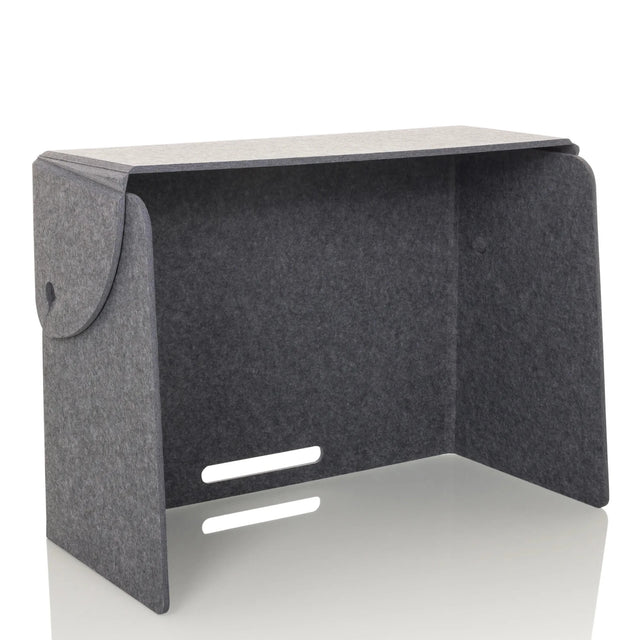 Separador de mesa FLEXMIUT FOLD de fieltro gris con una entrada de cables integrada de hjh OFFICE