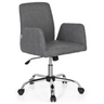 Silla Home Office FLOW con tapizado de tela gris y base de estrella brillante con ruedas de hjh OFFICE