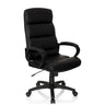 Sillón de oficina profesional FUTURA 100 negro con tapicería de cuero sintético, reposabrazos y base con ruedas de hjh OFFICE