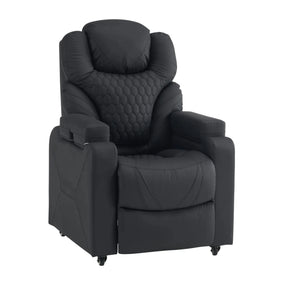 Sillón de diseño Game Sport RX negro de cuero sintético con costuras en panal y ruedas de hjh OFFICE